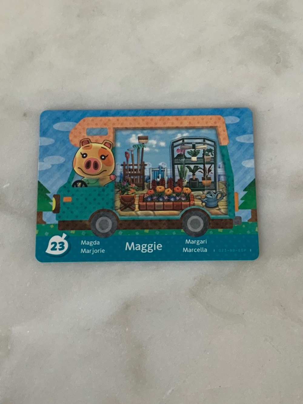 Maggie 23 Animal Crossing Welcome Home Amiibo card RV series mint new unscanned
